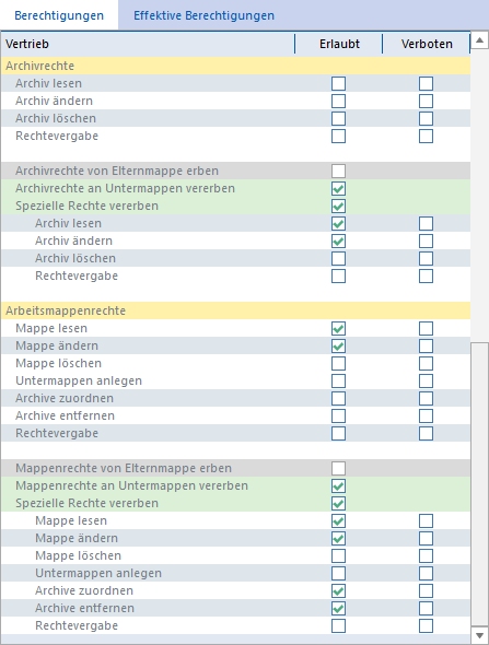 Rechte Vorlagemappe